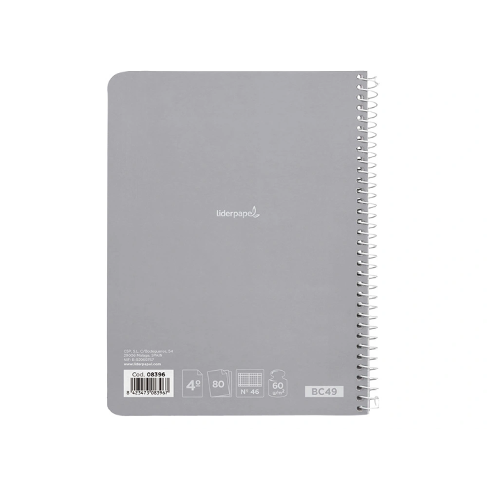 Liderpapel Cuaderno Espiral Cuarto Tapa Blanda 80 Hojas 60gr Rayado Nº46 Colores Surtidos 6 Liderpapel Cuaderno Espiral Cuarto Tapa Blanda 80 Hojas 60gr Rayado Nº46 Colores Surtidos 6
