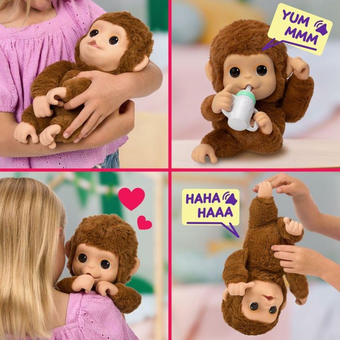 Little Live Pets Mi Bebé Mono Interactivo: +50 Reacciones y Sonidos, Mueve la Boquita al Alimentar, Edad +5 Años 4 Little Live Pets Mi Bebé Mono Interactivo: +50 Reacciones y Sonidos, Mueve la Boquita al Alimentar, Edad +5 Años 4