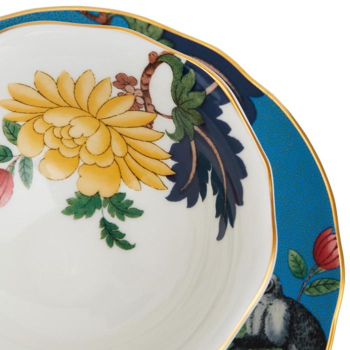 Wedgwood Taza de Té P 140 Ml Sapphire Wonderlust (4 Unidades) con Detalles de Oro de 22 Quilates 4 Wedgwood Taza de Té P 140 Ml Sapphire Wonderlust (4 Unidades) con Detalles de Oro de 22 Quilates 4