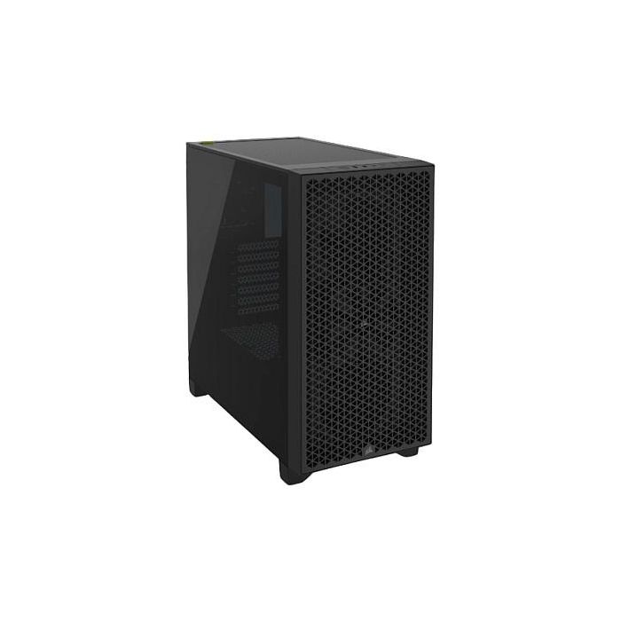 Corsair CC-9011251-WW 3000D Torre Media ATX, Panel de Vidrio Templado Negro con Iluminación RGB Multicolor, para Juegos y Montaje de PC