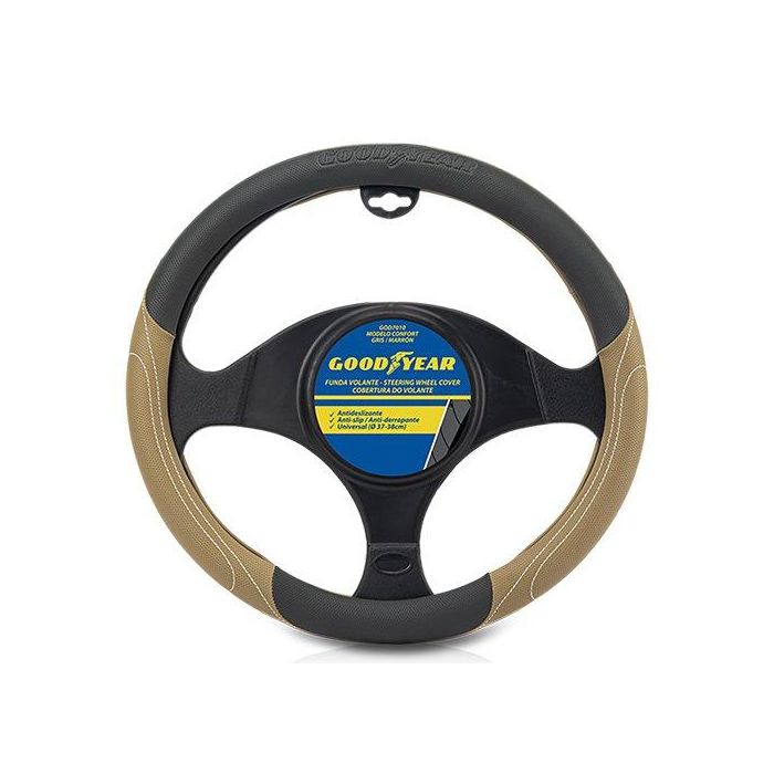 Abc Funda Volante CS6GOD7010 Gris-Marrón Confort Universal Antideslizante 1 Unidad 2