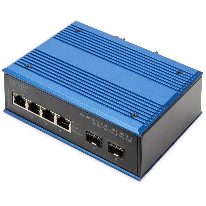 Digitus Industrial Gigabit Ethernet PoE Switch 4+2 Puertos