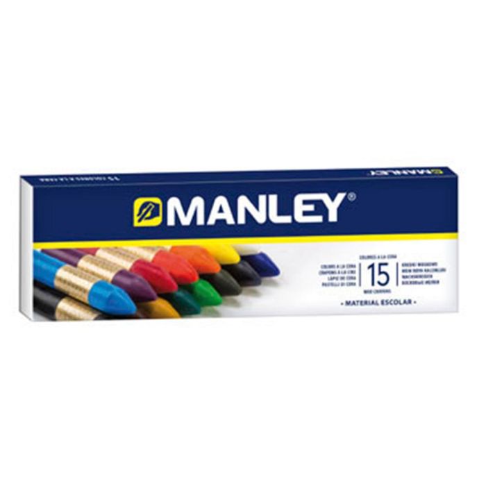 Manley Ceras 60 mm Colores Surtidos Estuche 15 Ud 1