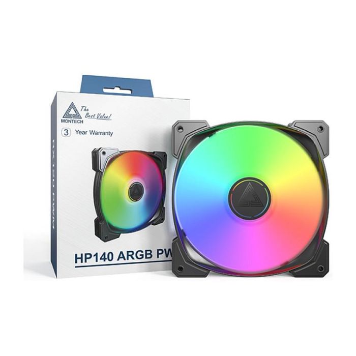 Montech HP140 ARGB PWM Ventilador 140mm 140x140x25 1760 RPM 2 Montech HP140 ARGB PWM Ventilador 140mm 140x140x25 1760 RPM 2