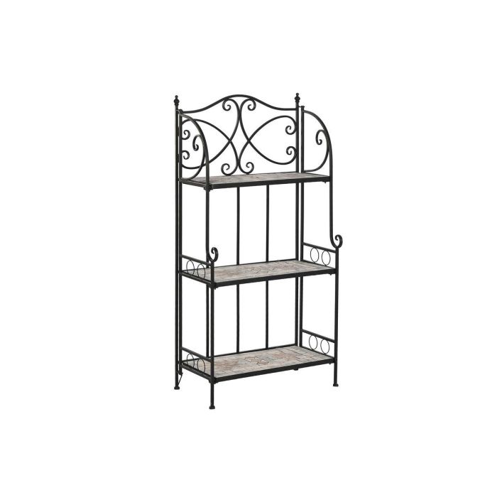 Estantería Home ESPRIT Negro Multicolor Cerámica Forja 3 Estantes 54 x 29 x 121 cm 58 x 31,5 x 117 cm Estantería Home ESPRIT Negro Multicolor Cerámica Forja 3 Estantes 54 x 29 x 121 cm 58 x 31,5 x 117 cm