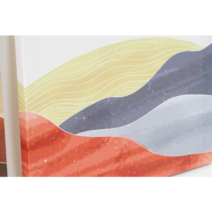 DKD Home Decor Cuadro Lienzo Scandi Montañas MDF Multicolor 40 x 30 x 1.8 cm - Juego de 3 Unidades Surtidas 2