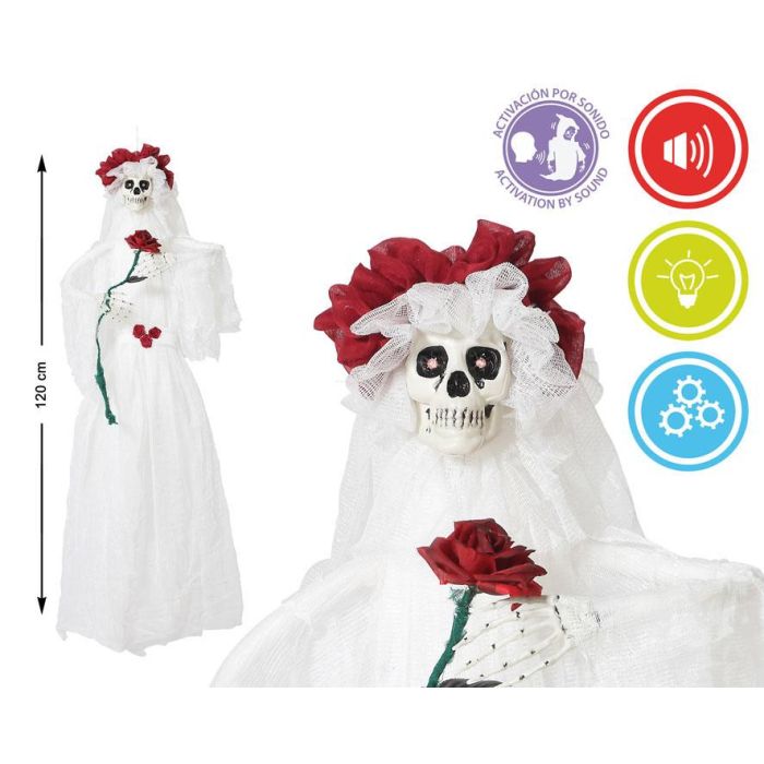 Colgante Halloween Novia Muerta Con Luz Y Sonido De Decoración