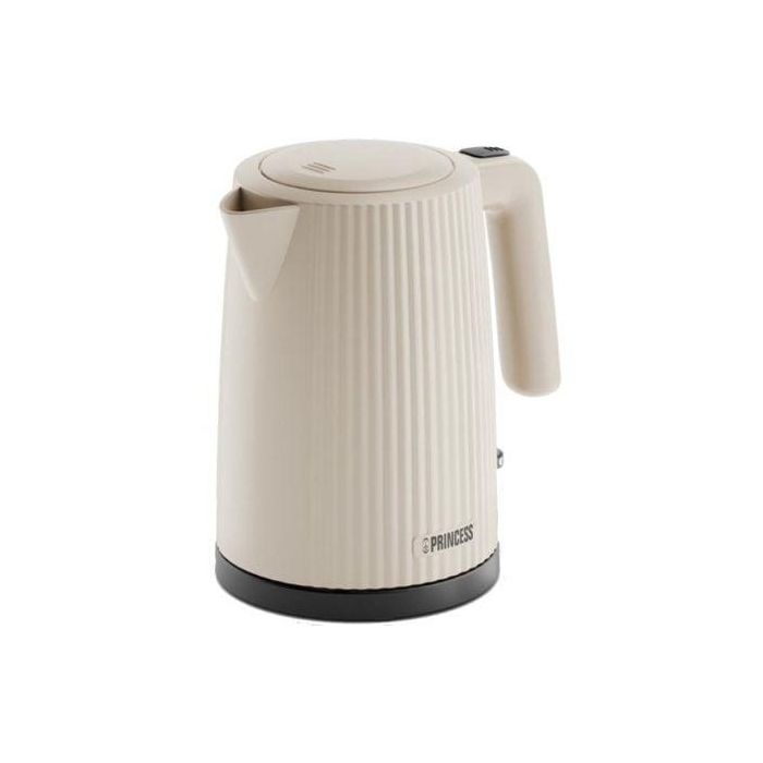 Princess 236048 Hervidor de Agua Wave Beige 1.7L 2200W con Apagado Automático y Filtro Extraíble