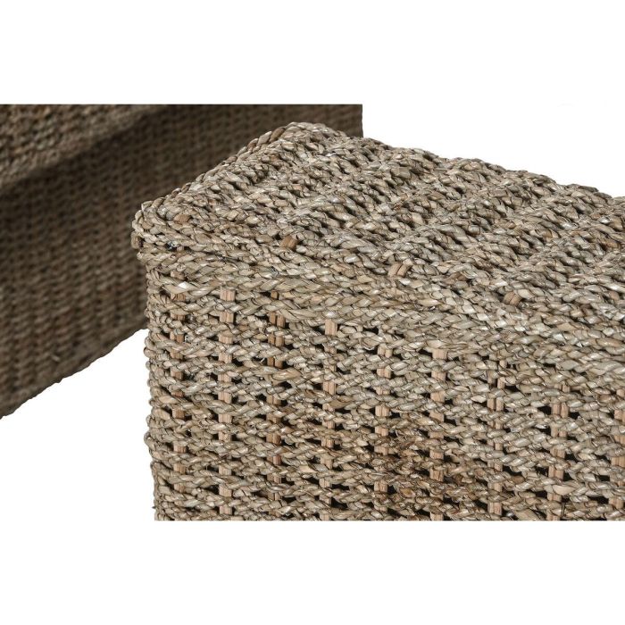 DKD Home Decor Indo 1c25 Sofá de Jardín/Salón Natural Fibra y Teca, Set 3 Piezas con Cojines, 192 cm Ancho 11 DKD Home Decor Indo 1c25 Sofá de Jardín/Salón Natural Fibra y Teca, Set 3 Piezas con Cojines, 192 cm Ancho 11
