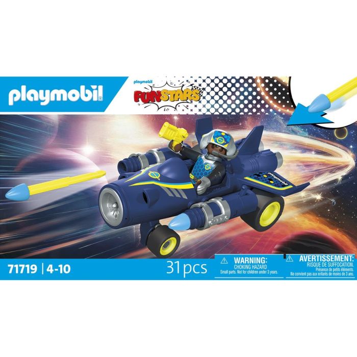 Playmobil 71719 Avión Espacial Funstars con Agente, Bláster y Accesorios – Juguete para Niños +4 Años 2