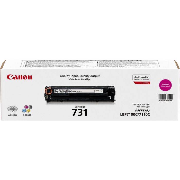 Canon 731M Tóner Magenta para LBP7100Cn, LBP7110Cw, MF623Cn, MF8230Cn - 1.500 páginas 1 Canon 731M Tóner Magenta para LBP7100Cn, LBP7110Cw, MF623Cn, MF8230Cn - 1.500 páginas 1
