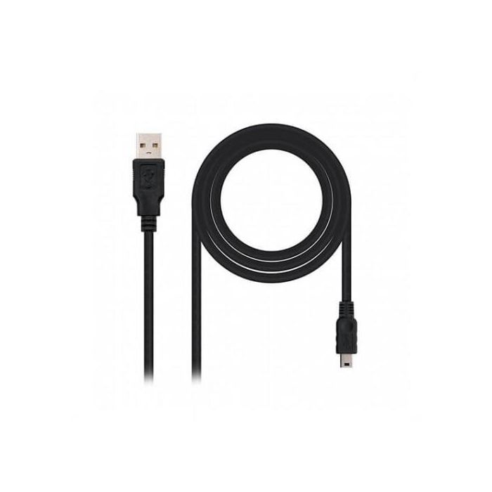 NANO CABLE 10.01.0402 Cable USB 2.0 A Macho a Mini USB 5 Pines Macho 1.8m Negro 1