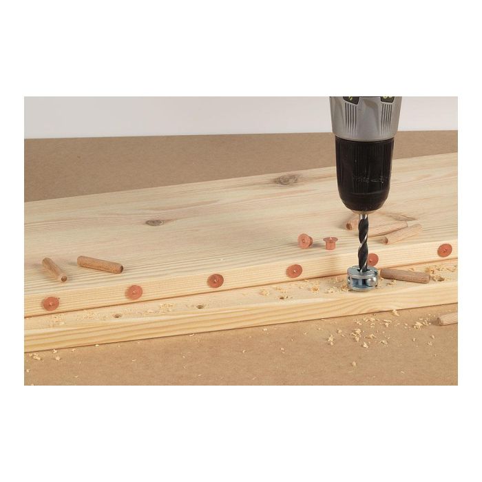 Wolfcraft Juego de espigas 31 piezas Ø6mm 2916000 para uniones de madera 1