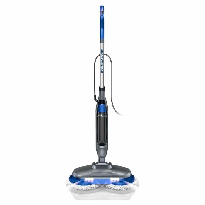Eziclean EZI3760372559175 Fregona Limpiadora a Vapor Steam Wave 360, 1200W, 24g/min, 450ml, Negro/Azul 4 Eziclean EZI3760372559175 Fregona Limpiadora a Vapor Steam Wave 360, 1200W, 24g/min, 450ml, Negro/Azul 4