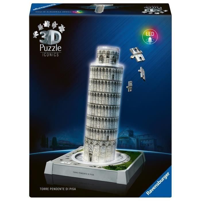 Ravensburger RAV12008028 Rompecabezas 3D Iluminado Torre Inclinada de Pisa - Modelo Icónico 0 Ravensburger RAV12008028 Rompecabezas 3D Iluminado Torre Inclinada de Pisa - Modelo Icónico 0