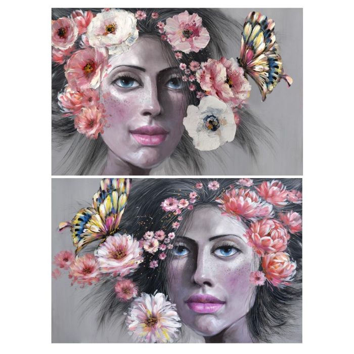 Lienzo DKD Home Decor Girl Lienzo Madera MDF 120 x 3 x 80 cm