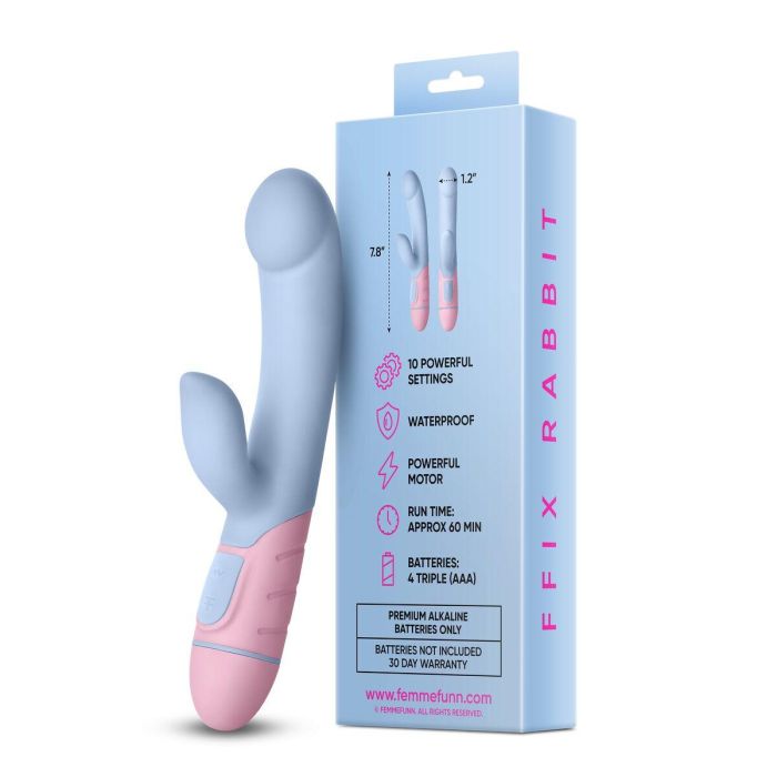 Vibrador Punto G FemmeFunn Ffix Azul 7 Vibrador Punto G FemmeFunn Ffix Azul 7