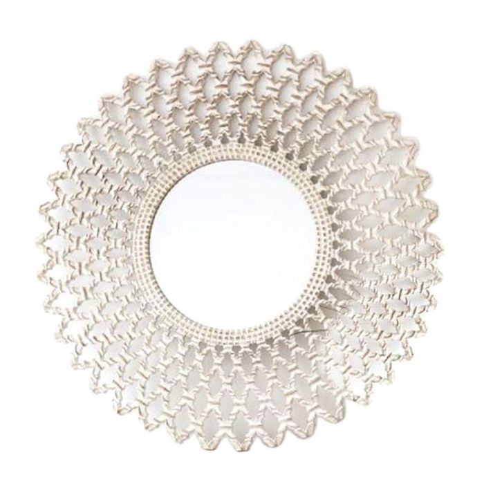 Espejo de pared DKD Home Decor Cristal Blanco Madera MDF Decapé (90 x 2,5 x 90 cm) Espejo de pared DKD Home Decor Cristal Blanco Madera MDF Decapé (90 x 2,5 x 90 cm)