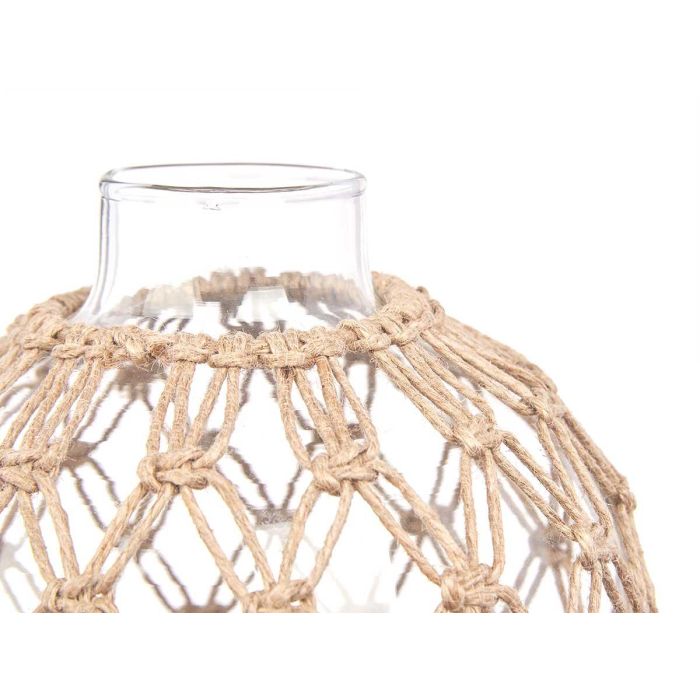 Esfera Vidrio Cuerda Natural Med Giftdecor 18X20CM (6 Unidades) 2 Esfera Vidrio Cuerda Natural Med Giftdecor 18X20CM (6 Unidades) 2