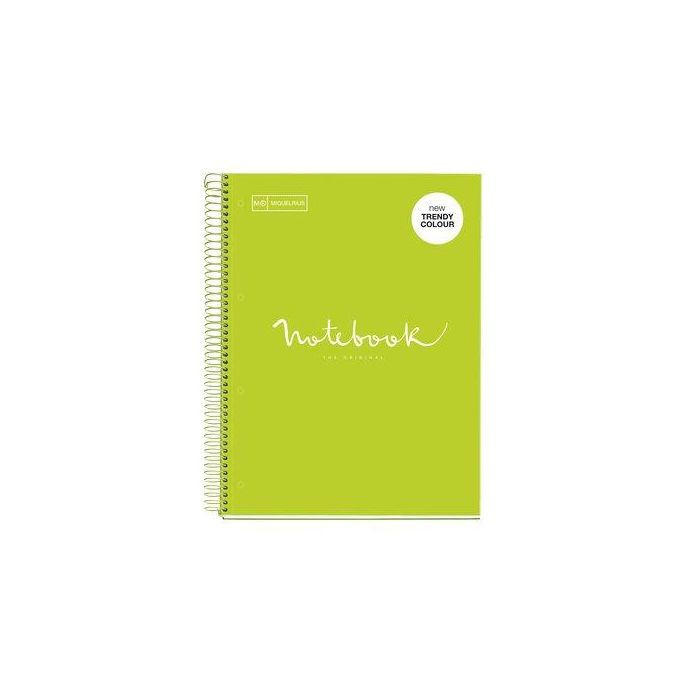 Bloc Miquelrius Emotions Notebook 1 Micro.Tapa Extra A4 80H 90G Cuadric.5X5 Lima 5 unidades