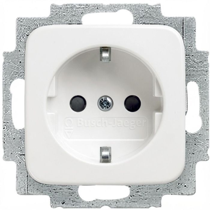 BUSCH-JAEGER 2CKA002011A1888 Enchufe Tipo F 2P+E Blanco IP20 250V 16A