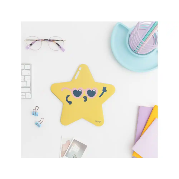 Wondee Alfombrilla de ratón Estrella Antideslizante de Goma 210x210 mm Control Preciso y Cómoda para Gaming y Trabajo 3