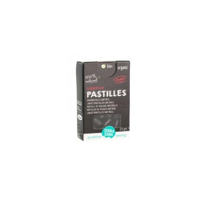 TERRASANA Regaliz Natural Pastillas puro 25Gr. Apto para veganos