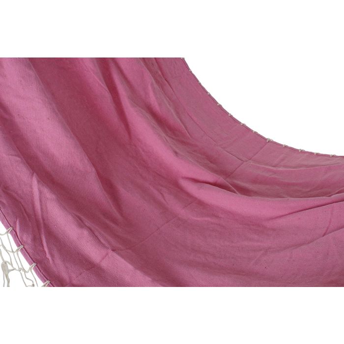 DKD Home Decor Hamaca Rosa de Terraza y Jardín, 255 cm Ancho, Flecos, Algodón, Poliéster, Max. 120 kg 1 DKD Home Decor Hamaca Rosa de Terraza y Jardín, 255 cm Ancho, Flecos, Algodón, Poliéster, Max. 120 kg 1