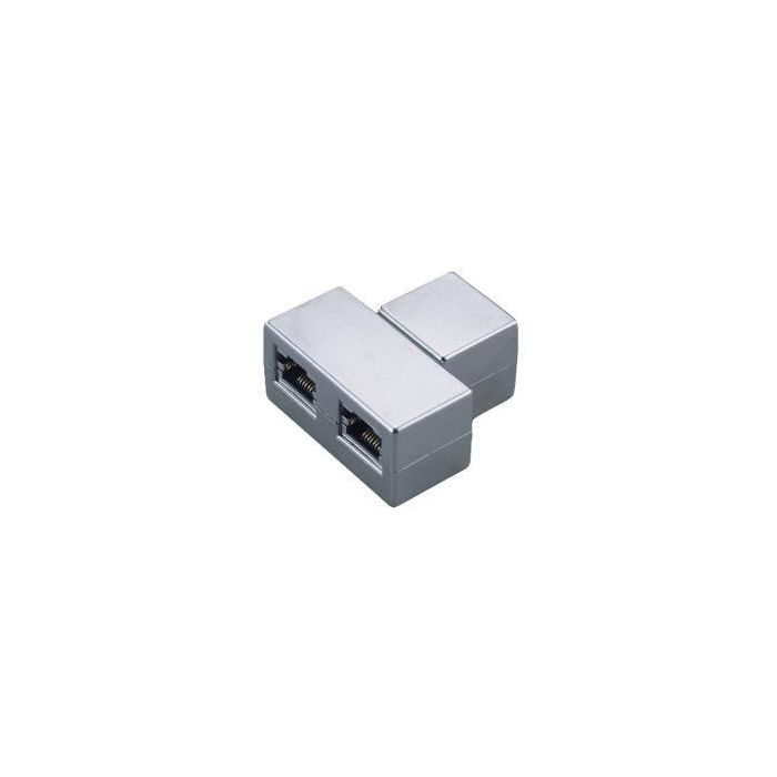 MicroConnect MPK402-METALLIZED Adaptador T-Modular RJ45 a 2 x RJ45 F/F, Splitter de Red