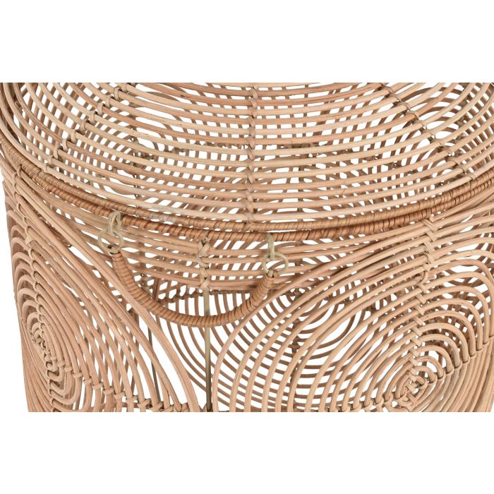 DKD Home Decor Cesta Tropical Marron Claro Ratan 45 x 57 x 45 cm Set de 2 1