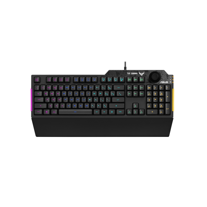 Asus TUF Gaming K1 Teclado Gaming RGB con Reposamuñecas Desmontable, Teclas Programables, 90MP01X0-BKSA00 3