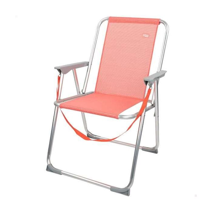 Silla pleg alu fija 44x45x76cm c/cinta-textileno-flamin Silla pleg alu fija 44x45x76cm c/cinta-textileno-flamin