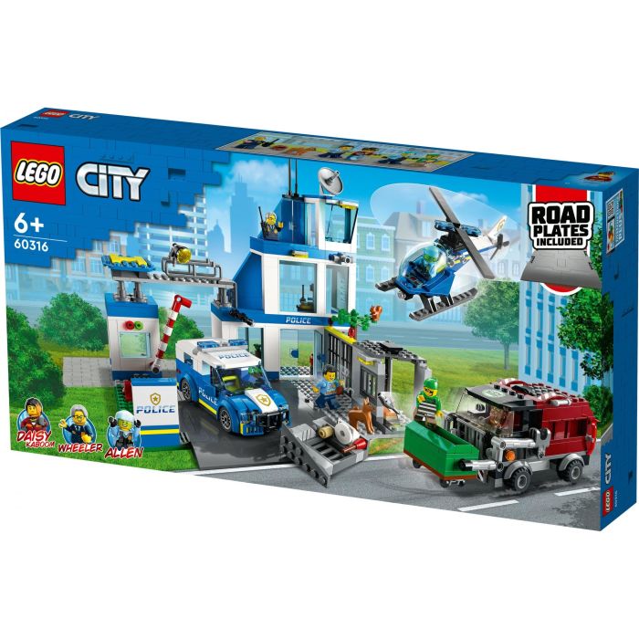 LEGO City 60316 Comisaría de Policía - Juego de Construcción 668 Piezas para Niños y Niñas a Partir de 6 Años, Multicolor