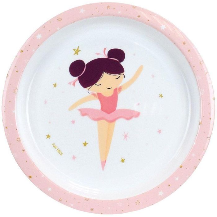 Vajilla - FUN HOUSE - BAILARINA - Plato hondo Ø16 cm, plato llano Ø22 cm, vaso 220 ml y peluche musical 40 cm 2 Vajilla - FUN HOUSE - BAILARINA - Plato hondo Ø16 cm, plato llano Ø22 cm, vaso 220 ml y peluche musical 40 cm 2