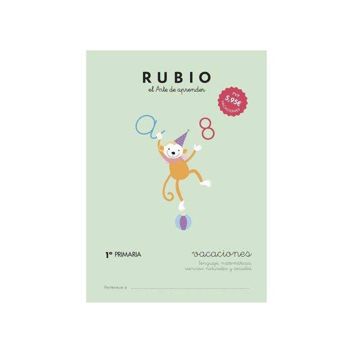 Cuaderno Rubio A4 Vacaciones 1º Primaria 5 unidades