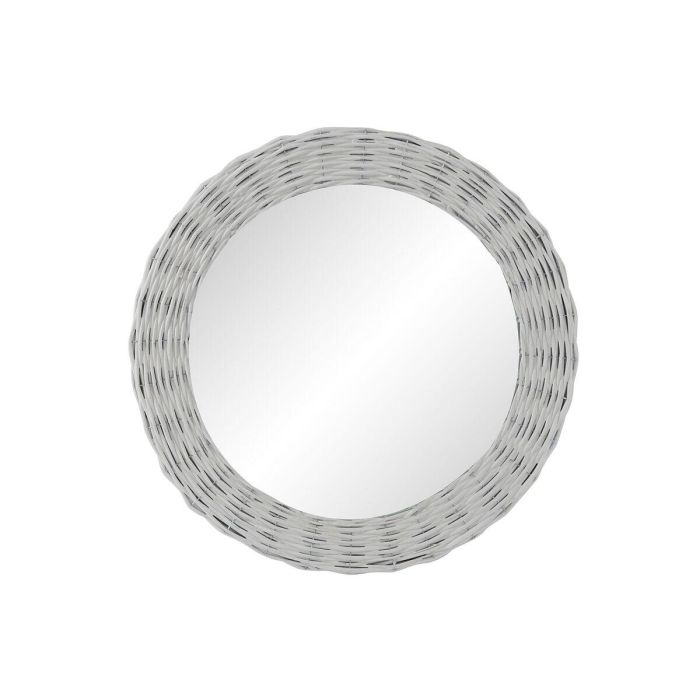 Espejo de pared DKD Home Decor Blanco Cottage Trenzado Ø 60 cm 63 x 4 x 63 cm Espejo de pared DKD Home Decor Blanco Cottage Trenzado Ø 60 cm 63 x 4 x 63 cm