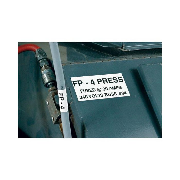 Brady Cinta Vinilo Negra sobre Blanca para BMP21-PLUS; BMP21-LAB; BMP21; IDPAL; LABPAL 9.53 mm X 6.40 m B-595 4