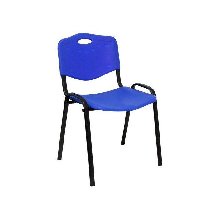 Silla Piqueras Y Crespo Robledo Confidente Apilable Pvc Azul