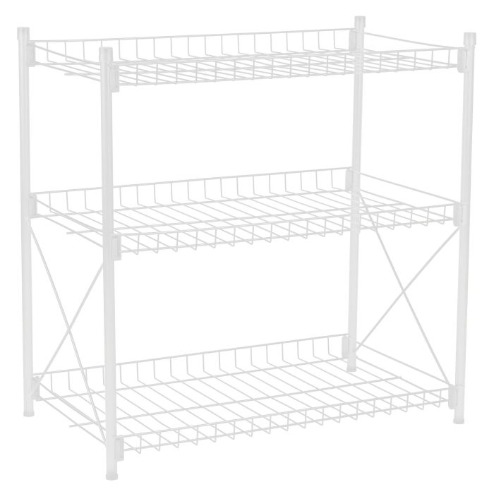 Estantería de Metal 3 Niveles 52x34x55 cm - Confortime (2 Unidades) 7
