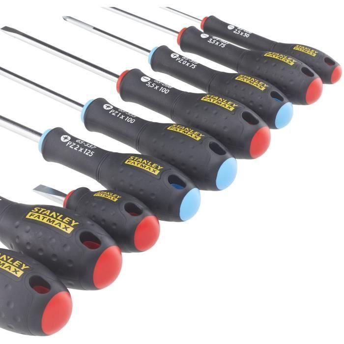 Juego de 9 destornilladores - STANLEY FATMAX - FMHT65424-0 - Electricista + Mecánico + Pozidriv 1 Juego de 9 destornilladores - STANLEY FATMAX - FMHT65424-0 - Electricista + Mecánico + Pozidriv 1