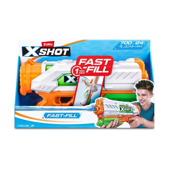 ZURU AUC1722591275747 Pistola de Agua X-SHOT Medium Fast-Fill Llenado en 1 Segundo 700ml Alcance 9m 10 ZURU AUC1722591275747 Pistola de Agua X-SHOT Medium Fast-Fill Llenado en 1 Segundo 700ml Alcance 9m 10