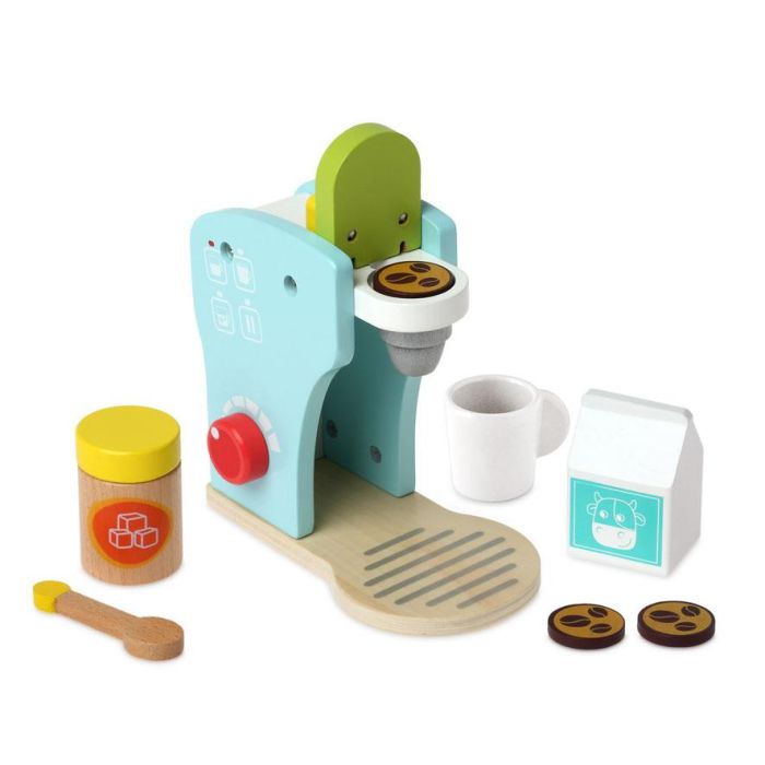 Juguete Cafetera de Imitación en Madera para Niños +3 Años, Incluye Accesorios para Jugar a Preparar Café 2 Juguete Cafetera de Imitación en Madera para Niños +3 Años, Incluye Accesorios para Jugar a Preparar Café 2