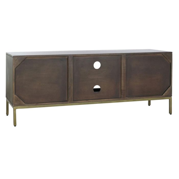 Mueble de TV DKD Home Decor 140 x 40 x 55 cm Negro Metal Acacia 7 Mueble de TV DKD Home Decor 140 x 40 x 55 cm Negro Metal Acacia 7