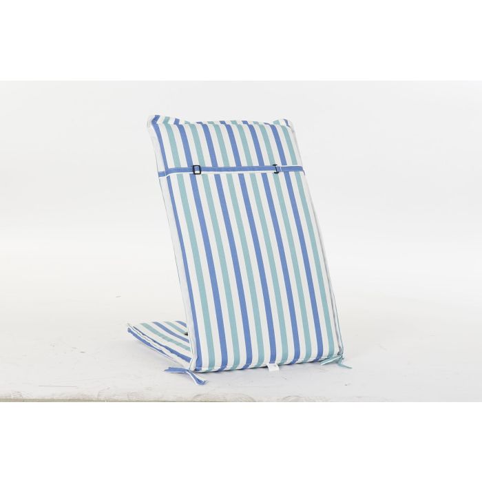 DKD Home Decor Cojín Silla Boho Exterior Poliéster Resistente UV. Colores: Azul Marino, Azul Celeste, Blanco. Medidas: 115 x 42 x 4 cm 5