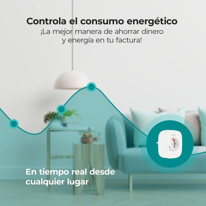 Enchufe Inteligente KSIX Smart Energy Slim WiFi 250V Blanco 2 Enchufe Inteligente KSIX Smart Energy Slim WiFi 250V Blanco 2