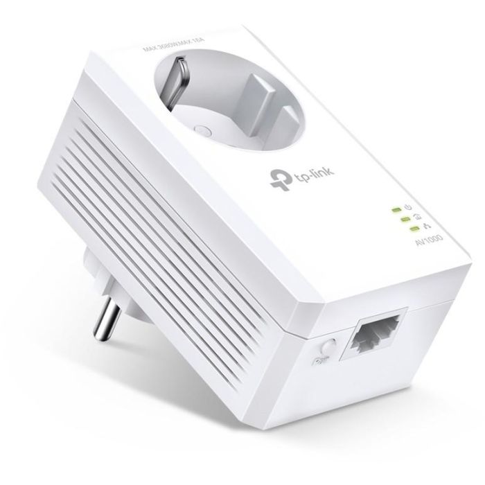 TP-Link TL-PA7017P Adaptador Powerline Gigabit 1000 Mbps con Enchufe Integrado HomePlug AV2 Alcance 300m