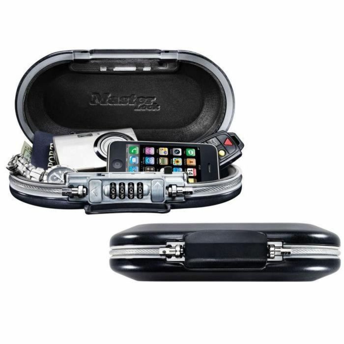 MASTER LOCK Mini baúl de viaje portátil con cable de seguridad - Negro 5 MASTER LOCK Mini baúl de viaje portátil con cable de seguridad - Negro 5