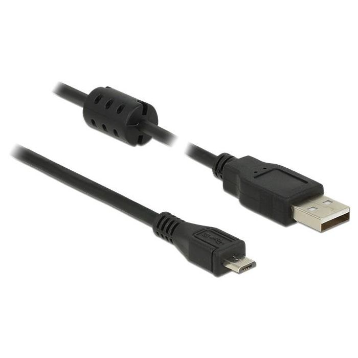 DeLOCK A -> Micro-B St/St Cable USB 2.0 Macho/Macho, 2.00m, Negro