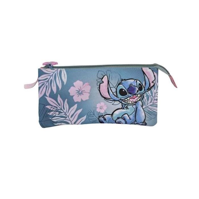 Toybags Estuche Triple Stitch Pink 8x22x8 cm Poliéster Transpirable, Forrado, Cremalleras de Alta Calidad
