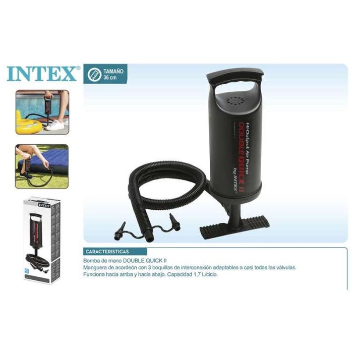 Intex Hinchador manual Double Quick II 36 cm 1